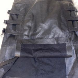 Black leather skirt
